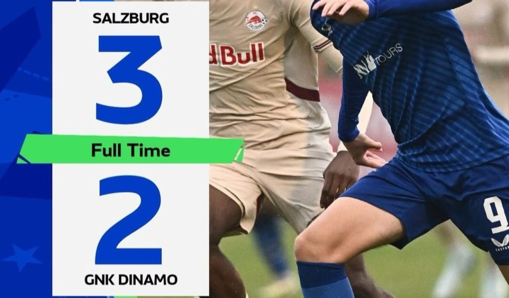 Dinamovi juniori izgubili od Salzburga u Ligi prvaka za mlade